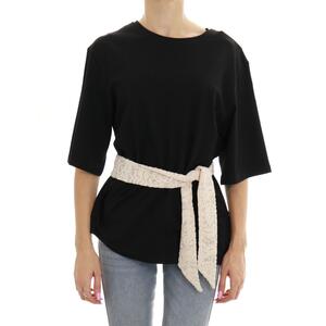 T-SHIRT CON CINTURA NERO